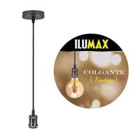 Lámpara Colgante Vintage 1 Luz E27 Negro