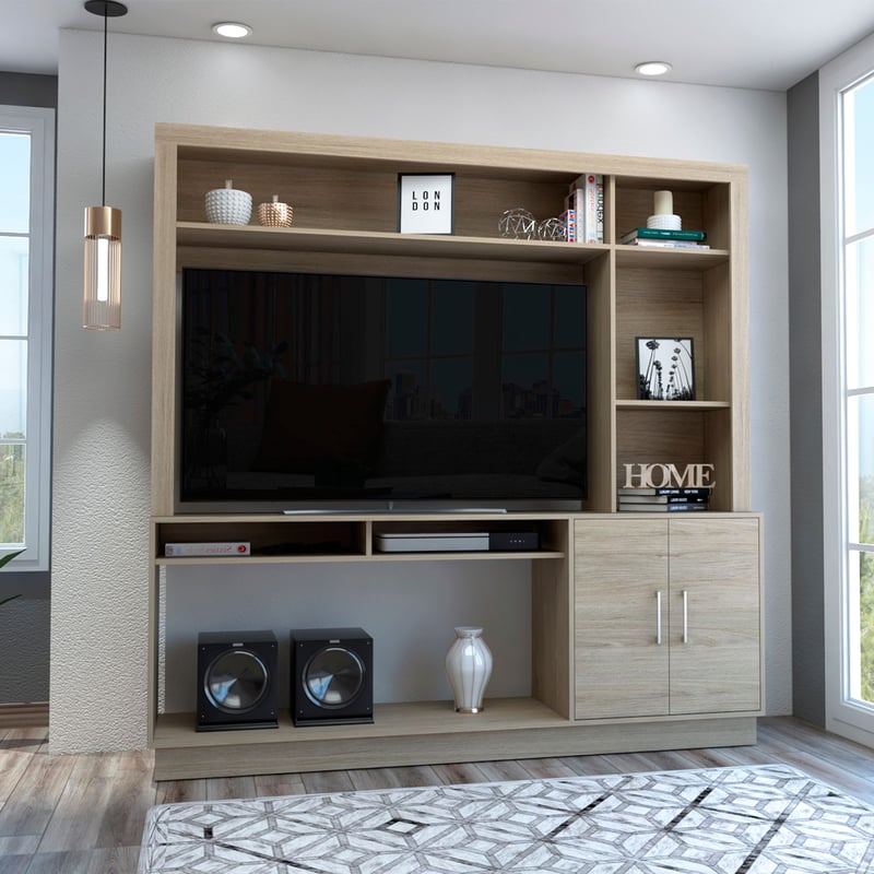 Centro de Entretenimiento Cantabria 180x180x40cm Rovere RTA DESIGN ...