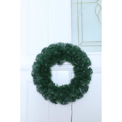 Corona Fibra �ptica Multicolor + C�lida 50cm Navidad