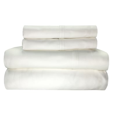 Juego De S�banas Sencillo Twin Blanco