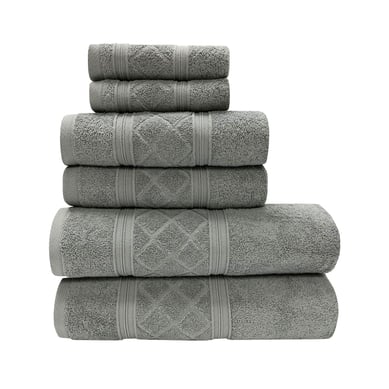 Set de Toallas x 6 Radiance Gris
