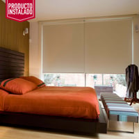 Blackout Enrollable Absolut Blanco A La Medida Ancho Entre 155.5-170  Cm Alto Entre  135.5-150 Cm