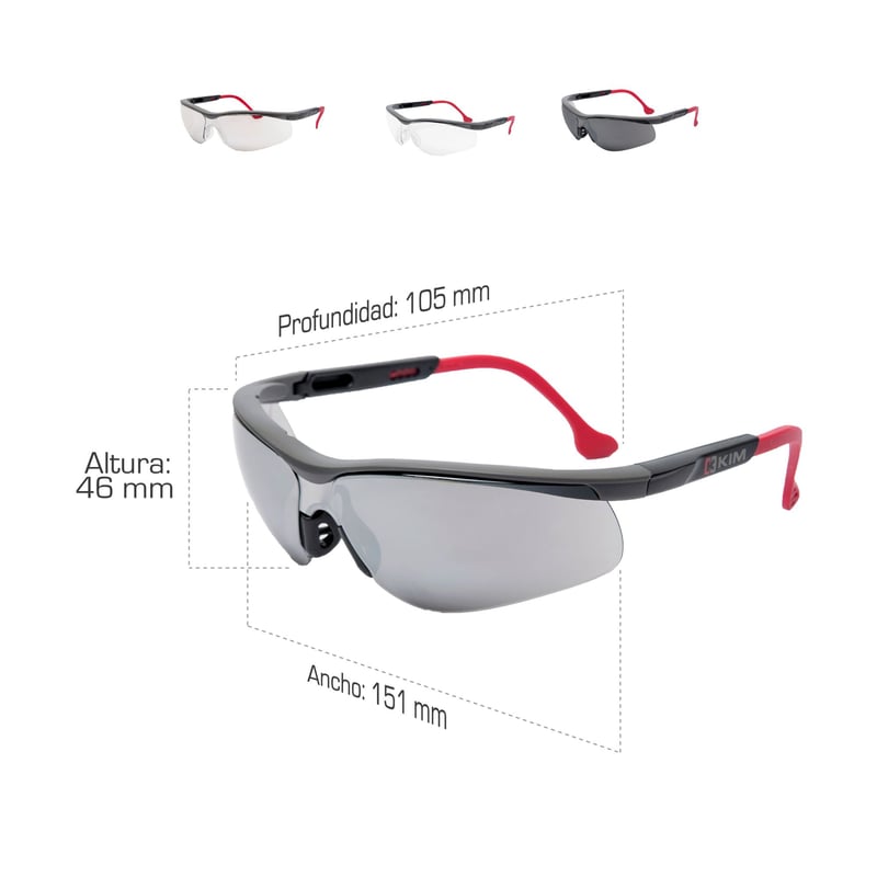 Gafas de seguridad ORESTES Lente Oscuro Espejo