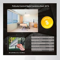 Película Control Nano Cerámica Azul 2x1,52m HGCSBL65-2m