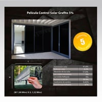 Película Control Solar Grafit 2x1,52m HGCSGRF05-2m