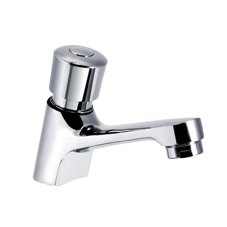 Llave Push Lavamanos Liviana Metalica Ahorrador Homecenter
