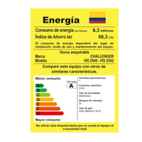 Horno de Empotrar a Gas 59.5x54 cm Negro HG2540