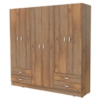 Armario Galway 6 Puertas 4 Cajones 181x180x45cm Amaretto