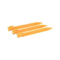 Estacas Para Carpa Plástico Naranja 22 cm x 4 Unidades