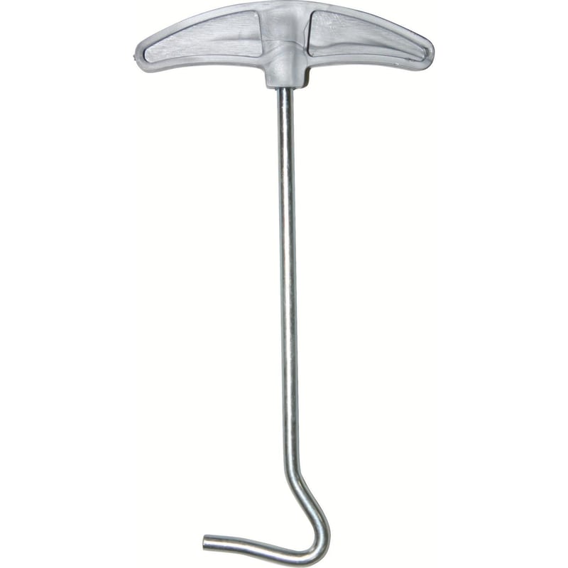 Gancho Para Tapas De Registro - Acero Inoxidable, Mango En T, 30 Cm, Para Levantar Rejillas De Alcantarillado