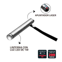 Linterna Baterias 1 Led Con Apuntador Laser