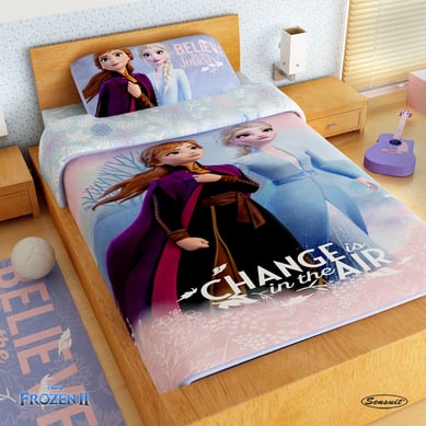 Juego de S�banas Sencillo Microfibra 100x190 cm Frozen