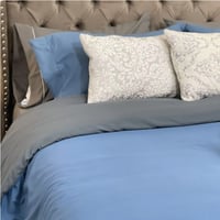 Duvet Unicolor Doble Faz Doble 200x230 cm Azul Marino - Gris