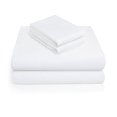 Juego de S�banas Color Blanco 100% Algod�n King