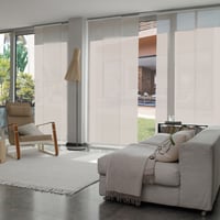 Cortina Panel Oriental Solar Screen 5 Beige A La Medida Ancho Entre 300.5-320  cm Alto Entre  220.5-240 cm