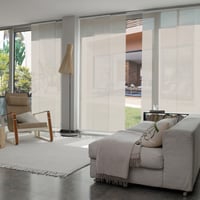 Cortina Panel Oriental Solar Screen 10 Beige A La Medida Ancho Entre 240.5-260  cm Alto Entre  220.5-240 cm