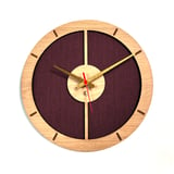 Reloj de Pared 009 34x34 cm Madera Carvalho - Vinotinto