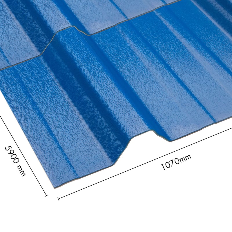 Teja Termoacustica Ecoroof Asa 37 UPVC 2.5mm Azul 1.07 x 5.9mt ARKOS ...