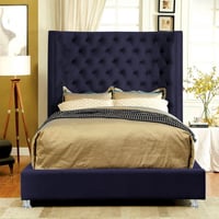 Combo Emperador Cabecero + Base Cama Queen Azul