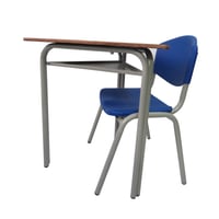 Pupitre Unipersonal + Silla 60x60x60 Azul