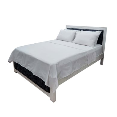 Juego De S�banas Cama King 180 Hilos Blanco
