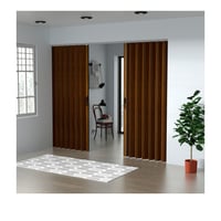 Puerta Plegable Madera MDP 561-590x240 cm Ap. Central -Caramelo