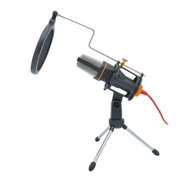 Micr�fono Al�mbrico Con Tripode Y Filtro Ac�stico