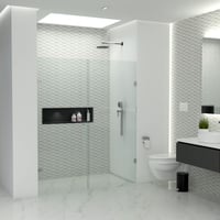 División De Baño 80.1-90 cm x 180 cm Premium Batiente 8 mm