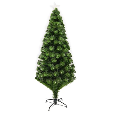 �rbol 210 cm 95 Fibra �ptica Verde C�lida E7 Navidad