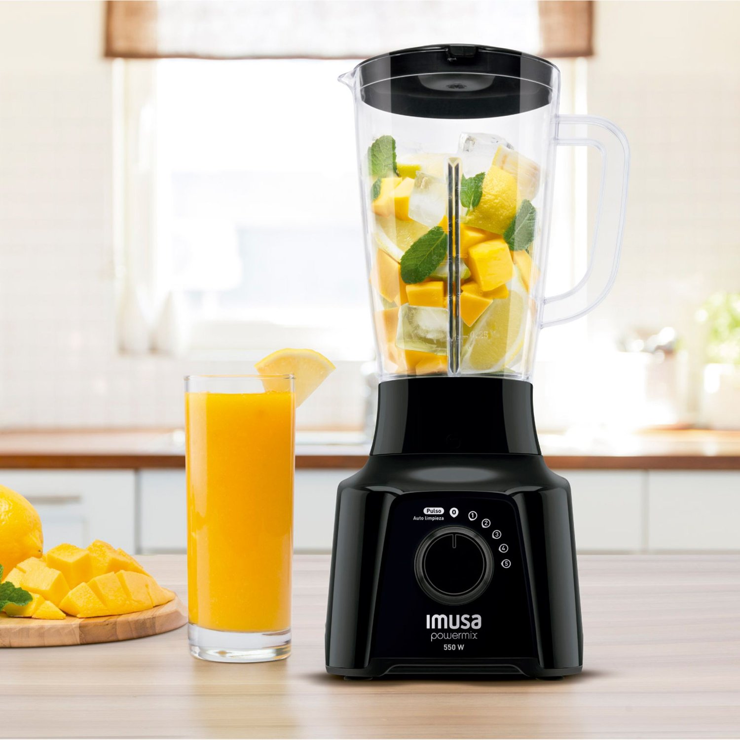 Licuadora Powermix Plus 550 Watts 5 Velocidades Negro IMUSA falabella