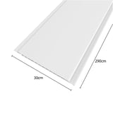 Cielo Raso de PVC 3.48mt2 Color Blanco 4 Laminas de 2.9mt x 30cm x 7cm de espesor