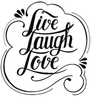 Vinilo Decorativo Live Laugh Love Negro