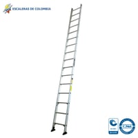 Escalera Certificada Tipo Sencilla Aluminio De 16 Pasos / 5 M 136 Kg T1A