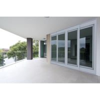 Puerta Corrediza 4 Hojas Premium Aluminio/Blanco