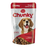 Alimento Húmedo Para Perro Deli Dog Trozos Carne Res Chunky 100g