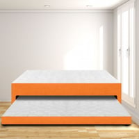 Cama Nido Semidoble 120X190 Ecocuero Naranja