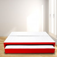 Cama Nido Dividida Doble 140X190 Microfibra Rojo