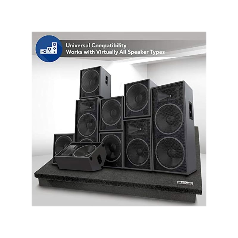 Base Isolante In Legno Per Subwoofer E Altoparlanti - Con Piedini In Rame, Dimensioni 30x30 Cm, Riduce Vibrazioni