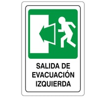 Señal Salida Evacuacion Izquierda 22X15Cm