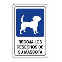 Señal Obligacion Recoja Desecho Mascota 22X15Cm