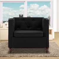 Poltrona Collins 100x90x80 Microfibra Negro