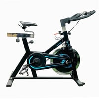 Bicicleta Spinning Livorno Con Ciclocomputador Capacidad 100 Kg Color Azul