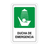 Señal Evacuación Ducha Emergencia 22x15cm