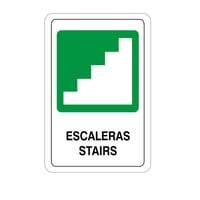 Señal Evacuación Fotolumin Escaleras 22x15cm