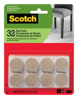 Fieltro Redondo Beige De X 25.4mm X 32und Scotch