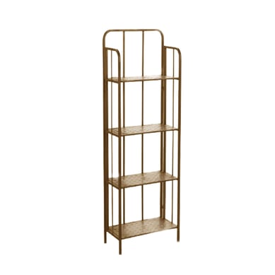 Estante Hierro Delgado Ger 150x25x50 Dorado