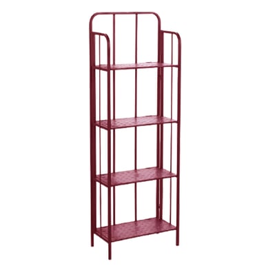 Estante Hierro Delgado Ger 150x25x50 Rojo