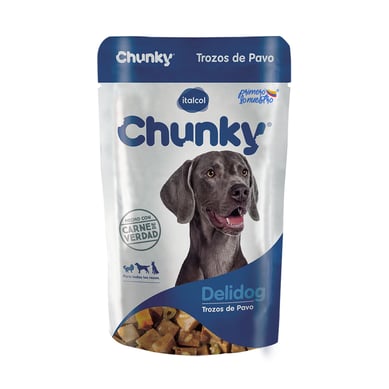 Alimento Humedo Para Perro Deli Dog Trozos Pavo Chunky 250 g