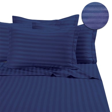 Juego de S�banas Microtex Myhs Azul Oscuro Sencilla