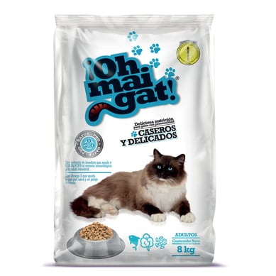 Alimento Seco Para Gatos Caseros y Delicados Oh Mai Gat 8 kg
